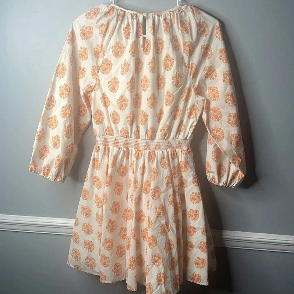 J. Crew Smocked-Waist Mini Dress in Gathered Floral Block Print Size XS - Picture 3 of 9